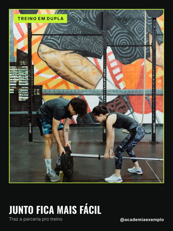 Arte de exemplo: treino em dupla