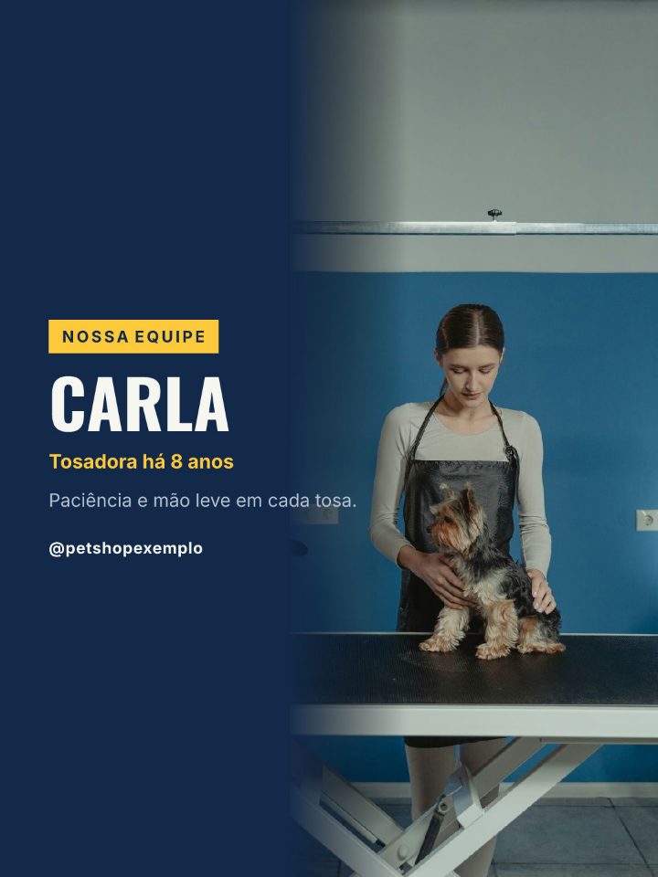Arte de exemplo: Carla, tosadora