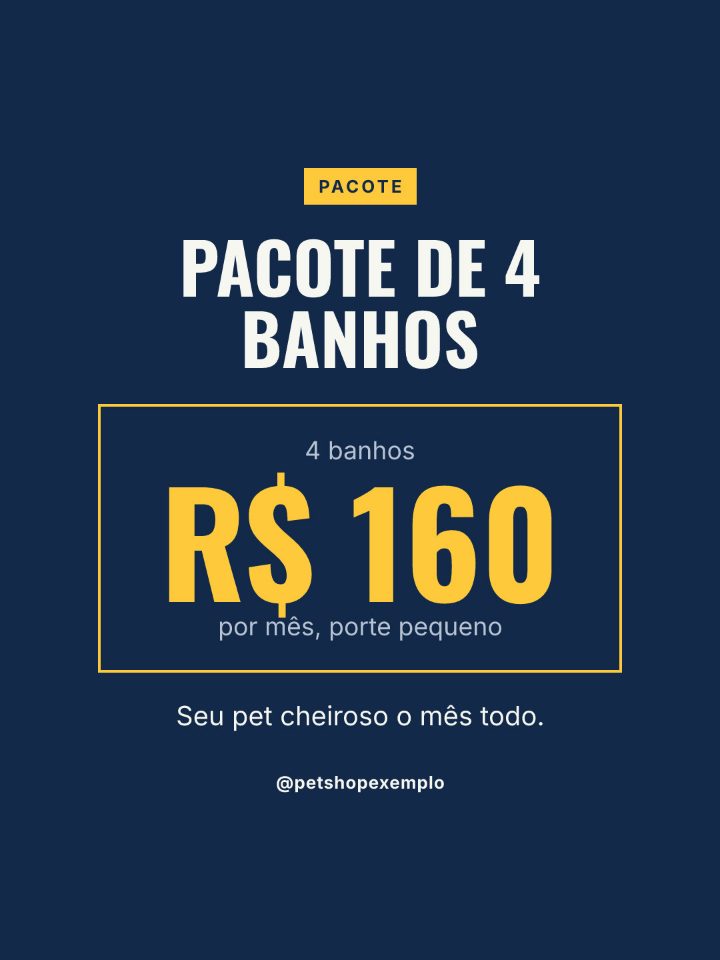Arte de exemplo: pacote de 4 banhos